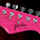 Jaxville Pink Punk Guitar Headstock picture